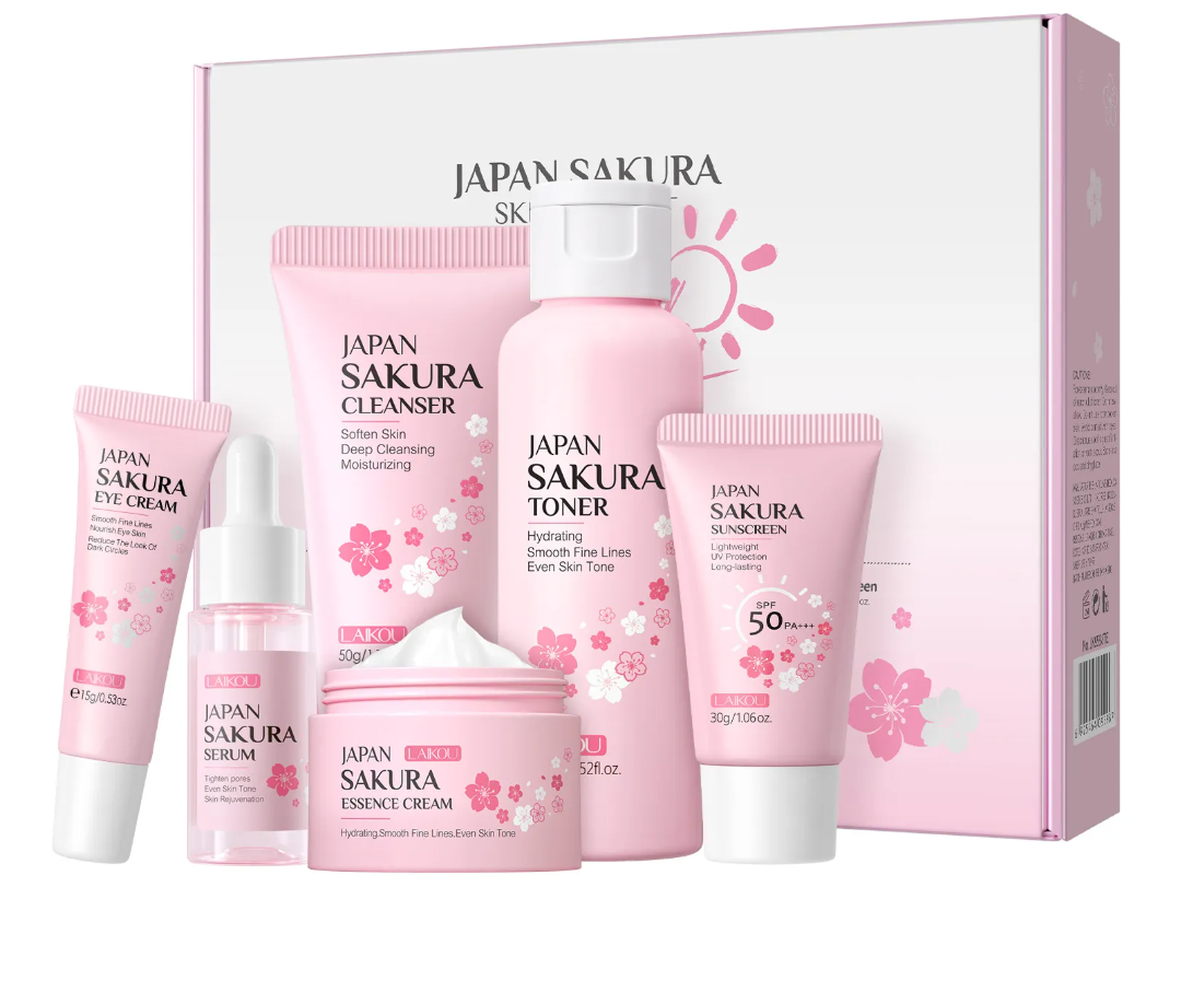 Cherry Blossom Skincare Set – 6pcs