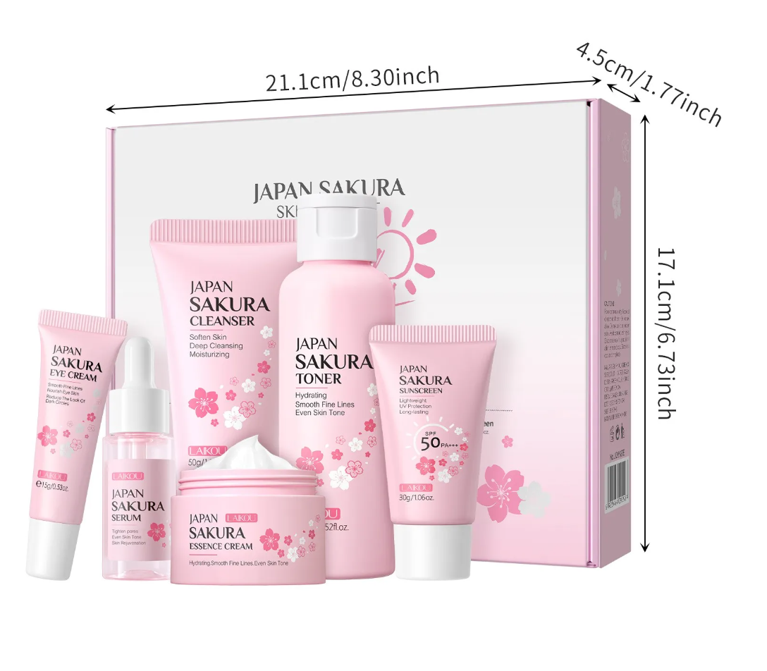 Cherry Blossom Skincare Set – 6pcs