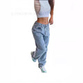 Casual Retro Loose Denim Trousers Women